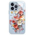 iPhone 15 Pro Kukkakimppu Hybridikotelo - Sininen