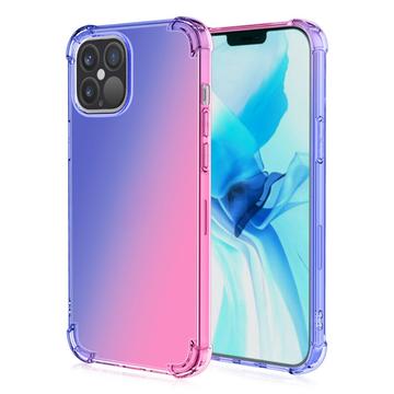 iPhone 15 Pro Kaltevuus Iskunkestävä TPU Suojakuori - Sininen / Pinkki