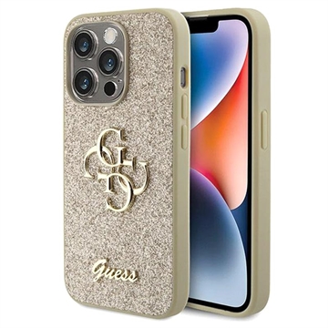 iPhone 15 Pro Guess Fixed Glitter 4G Metal Logo Kotelo