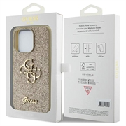 iPhone 15 Pro Guess Fixed Glitter 4G Metal Logo Kotelo