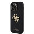 iPhone 15 Pro Guess Rei\'itetty 4G Glitter Logo Suojakuori - Musta