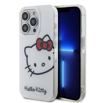 iPhone 15 Pro Hello Kitty IML Kitty Pää Kotelo - Valkoinen