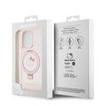 iPhone 15 Pro Hello Kitty IML Ringstand Glitter MagSafe Kotelo - Vaaleanpunainen