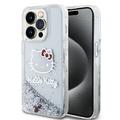 iPhone 15 Pro Hello Kitty Liquid Glitter Charms Kotelo - Läpinäkyvä