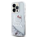 iPhone 15 Pro Hello Kitty Liquid Glitter Charms Kotelo - Läpinäkyvä