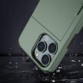 iPhone 15 Pro Hybridikotelo Liukuvalla Korttipaikalla - Vert Armée