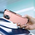 iPhone 15 Pro Hybridikotelo Liukuvalla Korttipaikalla - Ruusukulta