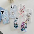 iPhone 15 Pro Max Perhonen TPU tapauksessa rengas haltija - vaaleansininen