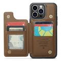 iPhone 15 Pro Max Caseme C22 RFID-korttilompakko - ruskea