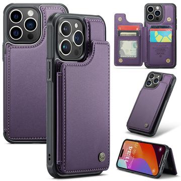 iPhone 15 Pro Max Caseme C22 Kotelo RFID-korttilompakko - Violetti