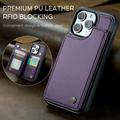 iPhone 15 Pro Max Caseme C22 Kotelo RFID-korttilompakko - Violetti