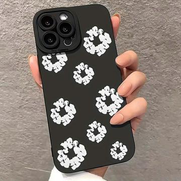 iPhone 15 Pro Max Puuvillakranssi TPU-kotelo - musta