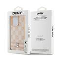 iPhone 15 Pro Max DKNY Ruudullinen kuvio ja raita kotelo - vaaleanpunainen