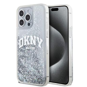 iPhone 15 Pro Max DKNY Liquid Glitter Arch Logo Suojakuori - läpinäkyvä