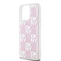 iPhone 15 Pro Max DKNY Liquid Glitter Checkered Pattern Kotelo - Vaaleanpunainen