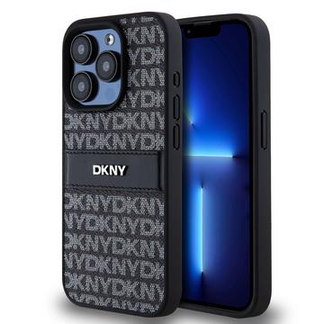 iPhone 15 Pro Max DKNY Repeat Pattern Tonal Stripe Suojakuori - Musta
