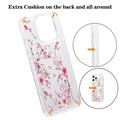 iPhone 15 Pro Max Fashion TPU Kotelo - Vaaleanpunaiset kukat