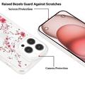 iPhone 15 Pro Max Fashion TPU Kotelo - Vaaleanpunaiset kukat
