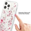 iPhone 15 Pro Max Fashion TPU Kotelo - Vaaleanpunaiset kukat