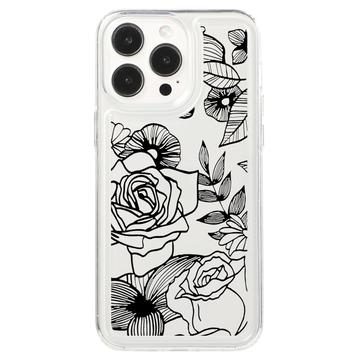iPhone 15 Pro Max Fashion TPU Kotelo - Ruusun ääriviivat