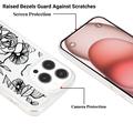 iPhone 15 Pro Max Fashion TPU Kotelo - Ruusun ääriviivat
