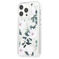 iPhone 15 Pro Max Fashion TPU kotelo - Valkoiset kukat