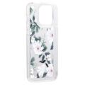 iPhone 15 Pro Max Fashion TPU kotelo - Valkoiset kukat