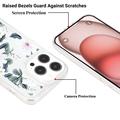 iPhone 15 Pro Max Fashion TPU kotelo - Valkoiset kukat