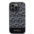 iPhone 15 Pro Max Guess G Cube Mag -kotelo - Musta