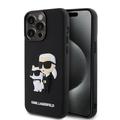 iPhone 15 Pro Max Karl Lagerfeld 3D kumi Karl & Choupette NFT Case - Musta