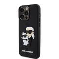 iPhone 15 Pro Max Karl Lagerfeld 3D kumi Karl & Choupette NFT Case - Musta