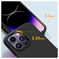 iPhone 15 Pro Saii Premium MagSafe Liquid Silicone Suojakuori - Musta