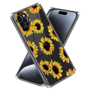 iPhone 15 Pro Max Tyylikäs Sarjan Erittäin Ohut TPU-kotelo - Auringonkukat