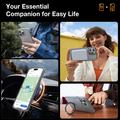 iPhone 15 Pro Max Torras Upro Ostand Matte Kotelo - MagSafe-yhteensopiva - Titaaninharmaa