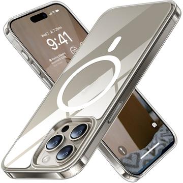 iPhone 15 Pro Max Torras X-Shock MagSafe TPU kotelo - läpinäkyvä