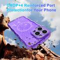 iPhone 15 Pro Max Wave-Edge Laser Glitter MagSafe kotelo - Läpikuultava violetti