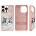 iPhone 15 Pro Nimmy Friends Big Eyed Pet 2.0 kissa kotelo - vaaleanpunainen