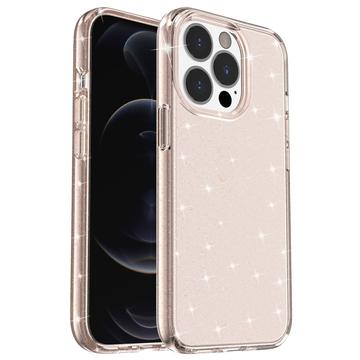 iPhone 15 Pro Stylish Glitter Series Hybridikotelo - Kulta