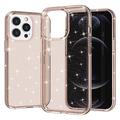 iPhone 15 Pro Stylish Glitter Series Hybridikotelo - Kulta