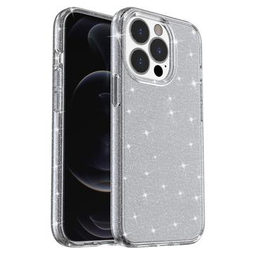 iPhone 15 Pro Stylish Glitter Series Hybridikotelo - Harmaa