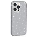 iPhone 15 Pro Stylish Glitter Series Hybridikotelo - Harmaa