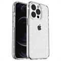 iPhone 15 Pro Stylish Glitter Series Hybridikotelo - Valkoinen