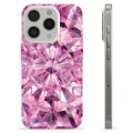 iPhone 15 Pro TPU Suojakuori - Vaaleanpunainen Kristalli