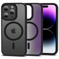 iPhone 15 Pro Tech-Protect Magmat Kotelo - MagSafe-yhteensopiva - Matta Musta