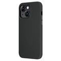 iPhone 15 Saii Premium MagSafe Liquid Silicone Suojakuori - Musta