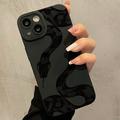 iPhone 15 Käärmekuvioinen TPU-kotelo - Musta