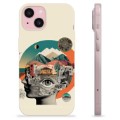 iPhone 15 TPU Suojakuori - Abstrakti Kollaasi