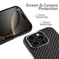 iPhone 15 Tech-Protect Ion Carbon muovikotelo - MagSafe-yhteensopiva - musta / hopea