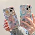 iPhone 15 aaltoilevan reunan öljymaalaus TPU-kotelo - Kukat