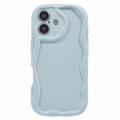 iPhone 16 Candy Color Wavy TPU-kotelo - Vaaleansininen